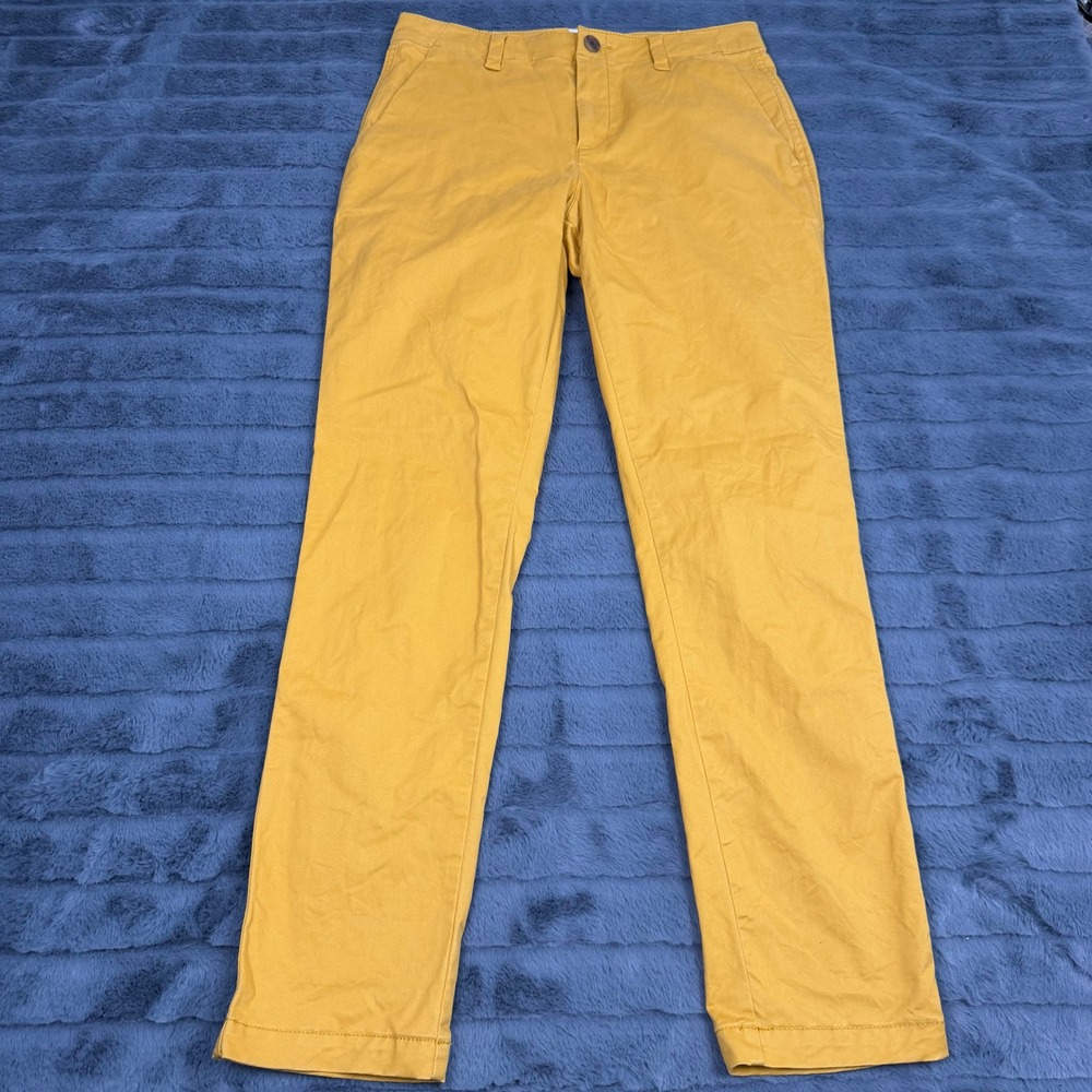 Gap Girlfriend Chino Pants Mustard Yellow Stretch Cotton Size 0 Womens 14383